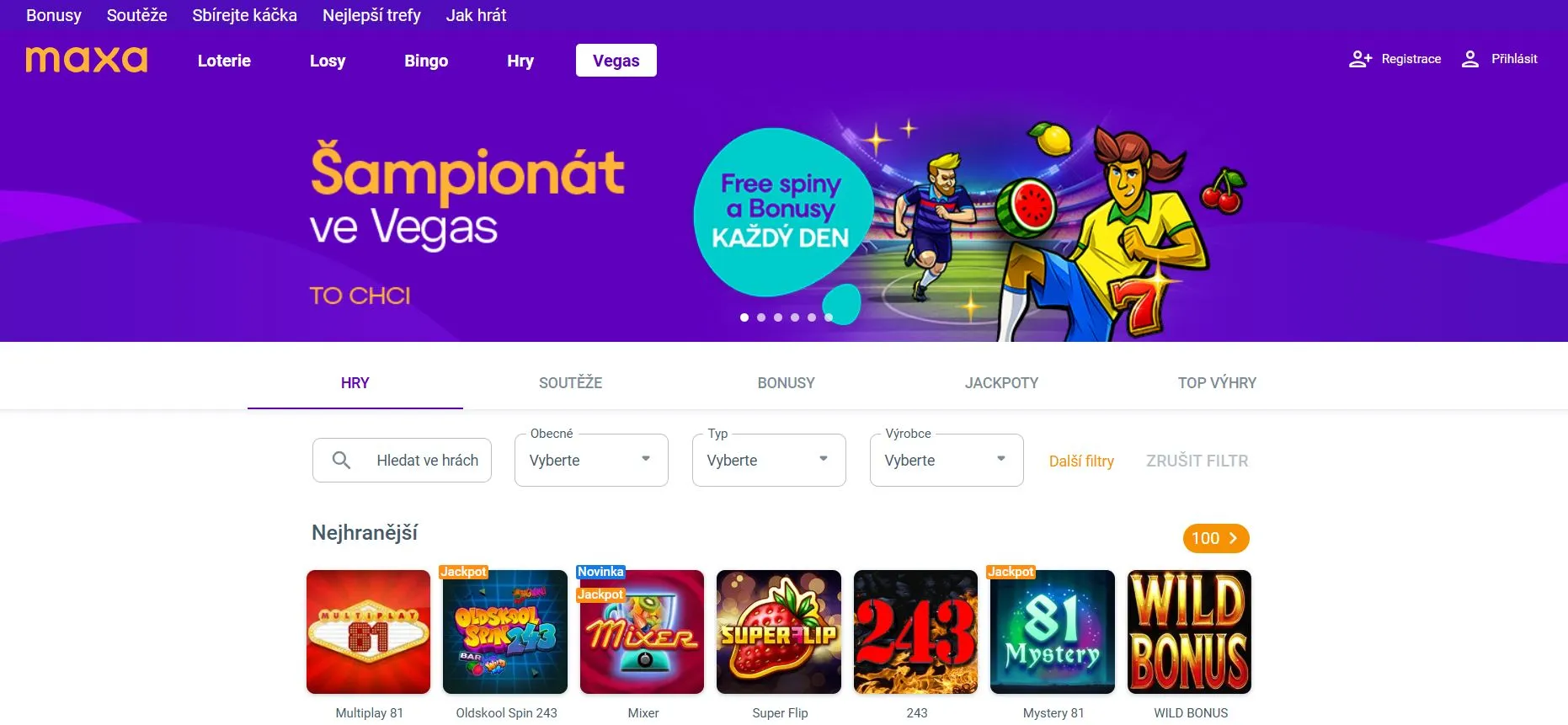 nové české online casino Maxa